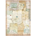 Stamperia Rýžový papír Around the world Dopisy – Sleviste.cz