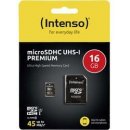 paměťová karta Intenso microSDHC 16 GB Premium UHS-I 3423470