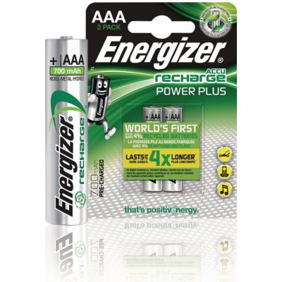 Energizer PowerPlus AAA 1.2V 700mAh 2ks EN-PWRPL700B2 – Zboží Mobilmania