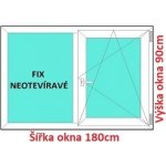 Soft Dvoukřídlé plastové okno 180x90 cm FIX+OS – Zbozi.Blesk.cz