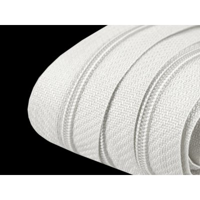 Zip spirálový 3 mm - metráž - různé barvy Zip spirálový 3 mm: 101 Bílá – Zboží Dáma