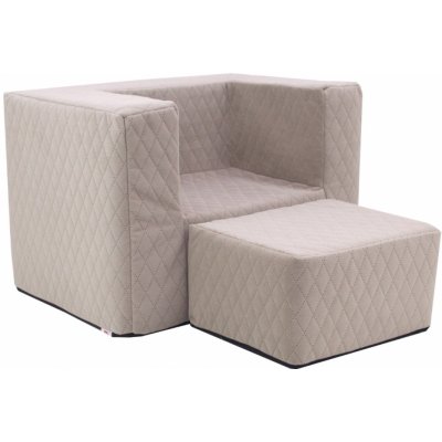 Fimex Dětské křesílko + taburet Matt béžové – Hledejceny.cz