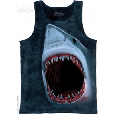 The Mountain tílko unisex Shark Bite šedé – Zboží Dáma