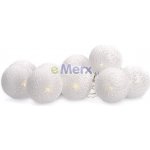 Solight LED řetěz vánoční koule bavlněné 10LED 1m 2x AA IP20 – Zboží Dáma