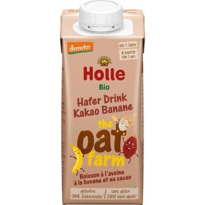 Holle Bio Nápoj ovesný Oat Farm s kakaem a banánem pro děti od 12. měsíce 200 ml – Sleviste.cz