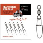 Hell-Cat Obratlík Pevnostní s Karabinou Heavy Swivel With Snap 5 ks Velikost 2/0 Nosnost 70 kg – Zboží Dáma