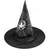 Karnevalový kostým Stoklasa klobouk čarodějnický pavučina lebka netopýr 2 černá pavouk