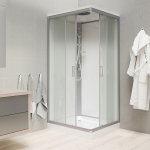 Mereo Sprchový box, čtvercový, 80cm, satin ALU, sklo Point, zadní stěny bílé, SMC vanička, se stříškou CK34172KBSW – Hledejceny.cz