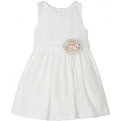 Mayoral dívčí společenské šaty bez rukávu krajka smetanová – Zboží Dáma