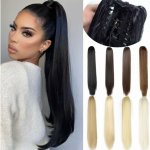 Příčeskový cop na skřipci - černý - 1 – Hledejceny.cz