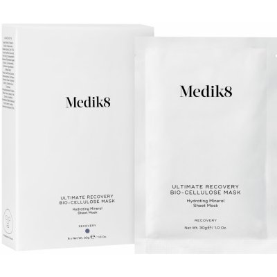 Medik8 Ultimate Recovery Bio-Cellulose Zinc Mask textilní pleťová maska 6 ks – Zbozi.Blesk.cz