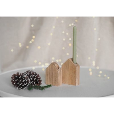Dřevěný domeček na svíčku | Dekorace a doplňky