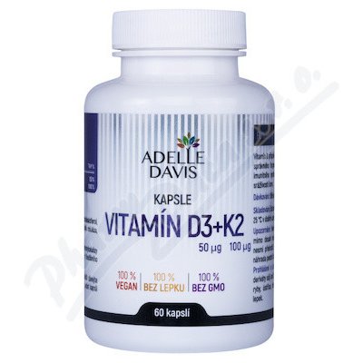 Adelle Davis Vitamín D3+K2 60 kapslí – Hledejceny.cz