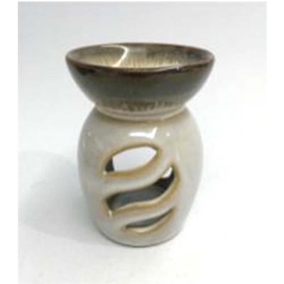 Aroma lampa keramická 82 x 96 mm bílá hnědá – Hledejceny.cz