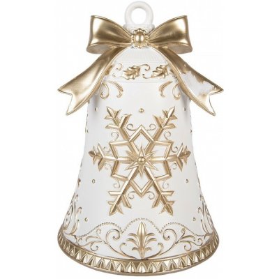 Clayre & Eef Christmas Decoration Figurine Bell ? 18x26 Cm White Plastic - ? 18*26 cm - Clayre & Eef – Hledejceny.cz