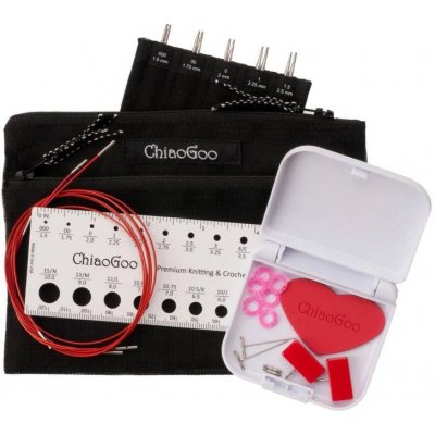 ChiaoGoo Set vyměnitelných jehlic Twist RED MINI Set-5" 10Cm – Zboží Dáma