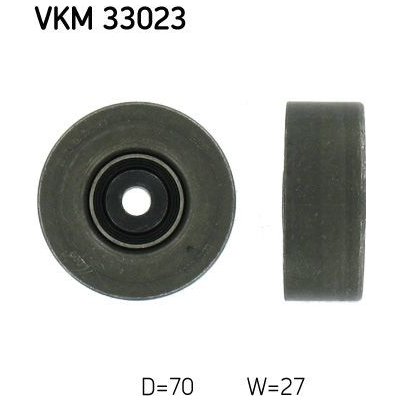 Vratná/vodicí kladka, klínový žebrový řemen SKF VKM 33023