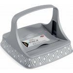 STEFANPLAST Plochý stojánek na ubrousky Tosca bílý/ šedý – Zboží Živě
