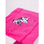 Dětské bavlněné punčocháče 3ABS zebra růžová – Zboží Mobilmania