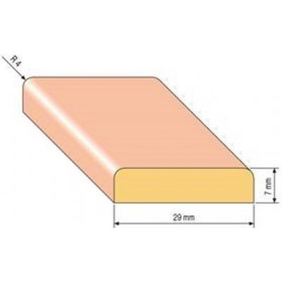 Lišta krycí – 29 × 7 × 2000 mm – Zboží Mobilmania