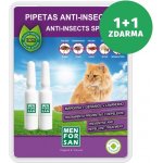Menforsan Spot-On Antiparazitní pipety pro kočky 2 x 1,5 ml – Hledejceny.cz