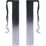 Girlshow Culík, cop rovný s omotávkou 57 cm - Ombre styl odstín Black T Grey – Hledejceny.cz