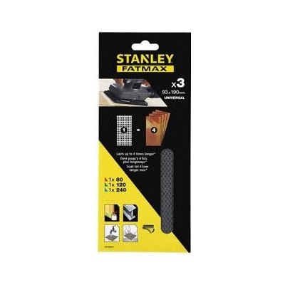 Stanley Brusné mřížky 93 x 190 mm 1x P80, 1x P120, 1x P240 - ST-STA39047-XJ – Hledejceny.cz
