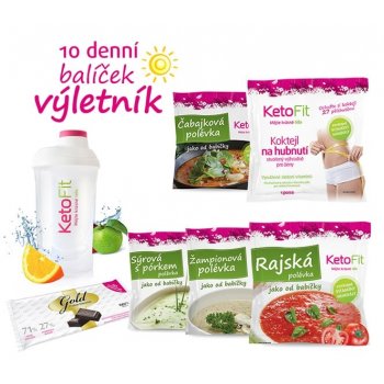 KetoFit Balíček Výletník – proteinová dieta na cesty – jídla na 10 dní, 1475 g