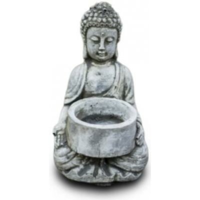 ORIENTAL Zahradní betonová dekorace Buddha - čajová svíčka – Zboží Dáma
