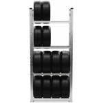 FP Systems Regál na pneumatiky bez ráfku 2500x1500x500 mm 4 police přídavný stříbrný pozink – Zboží Dáma