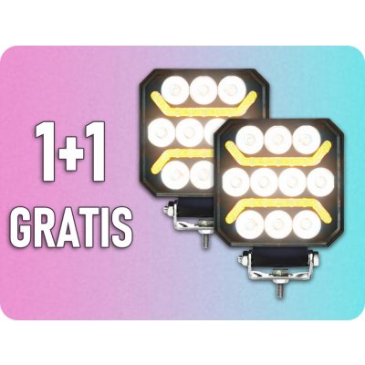 KAMAR LED pracovní světlo 15W, 1500lm + LED pás oranžový, 12/24V, IP67, 1+1 zdarma! [L0185] – Hledejceny.cz