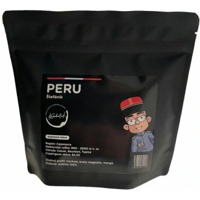 KÁVOHOLIK Káva Štefánik Peru 100% arabika zrnková 250 g – Hledejceny.cz