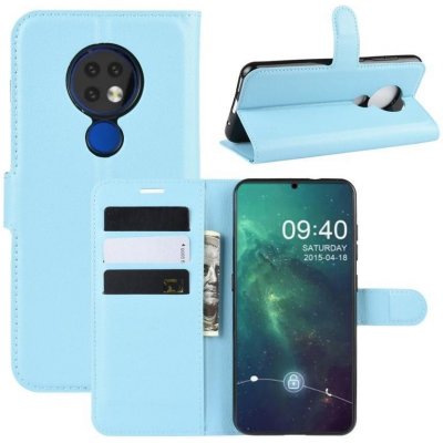Litchi PU kožené na mobil Nokia 6.2 / Nokia 7.2 - světlemodré – Zboží Mobilmania