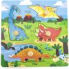 Dřevěná hračka Viga Toys puzzle s odznaky Dinosauři