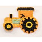 Nažehlovací záplata - Traktor 4,5 cm x 5,5 cm - VÍCE BAREVNÝCH VARIANT žlutá – Sleviste.cz
