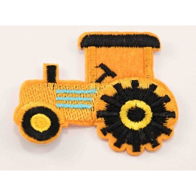 Nažehlovací záplata - Traktor 4,5 cm x 5,5 cm - VÍCE BAREVNÝCH VARIANT žlutá – Sleviste.cz