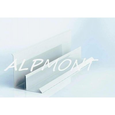 Lemování zdí r.š.450mm Hliník Al Lakovaný RAL 9010 bílá dl.1m