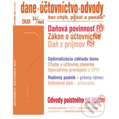 Dane, účtovníctvo, odvody bez chýb, pokút a penále č. 3-4 / 2023 - Daňová povinnosť fyzickej osoby - Poradca s.r.o. – Hledejceny.cz