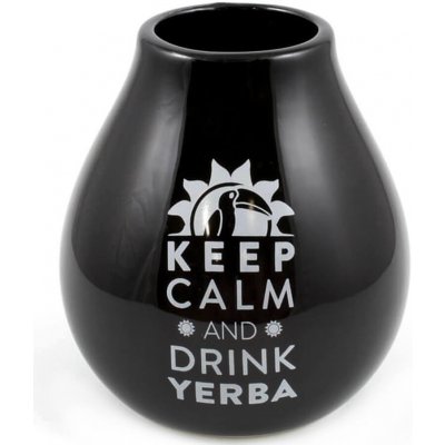 Vital Country Kalabasa keramická černá Keep Calm 350 ml