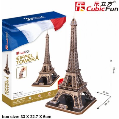 CubicFun 3D puzzle Eiffelova věž (velká) 82 ks – Zboží Mobilmania