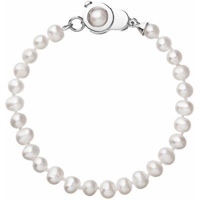 Pavona perlový náramek z pravých říčních perel bílý 23006.1