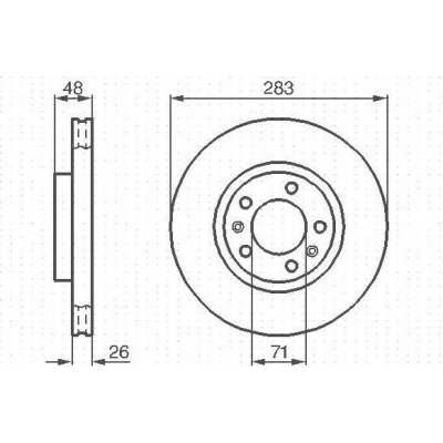 Brzdový kotouč BOSCH 0 986 478 125