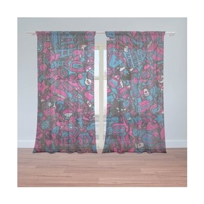 Sablio Záclony Kreslené obrázky: 2ks 150x250cm – Hledejceny.cz