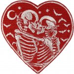 Nažehlovací nášivka Ani smrt nás nerozdělí 7,5 cm x 7 cm – Zboží Dáma