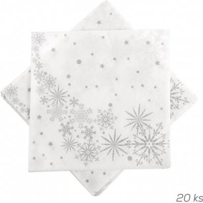 Orion Ubrousek papír hvězdy Vločka 20ks 33x33cm – Zboží Dáma