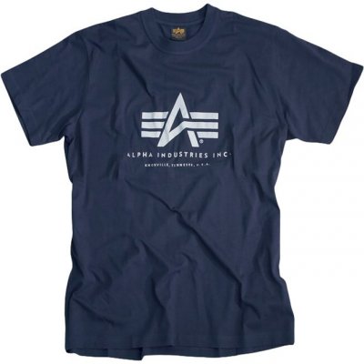 Alpha Industries tričko Basic Tshirt černá zlatá – Zboží Mobilmania
