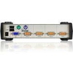 Aten CS-84U-AT 4-Port PS/2-USB KVM Switch, 4x Custom KVM Cable Sets, Non-powered – Zboží Živě