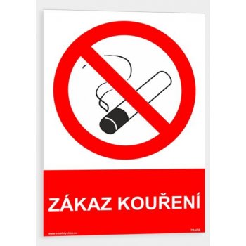 Zákaz kouření Samolepka 148 x 210 mm (A5) tl. 0.1 mm - Kód: 00322