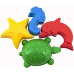 Teddies Formičky Bábovky na písek plast mořská zvířátka 4 ks – Zboží Dáma