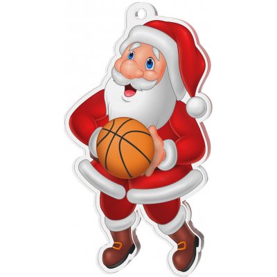 Bauer Decor Akrylátová vánoční ozdoba Santa Claus single basketball – Hledejceny.cz